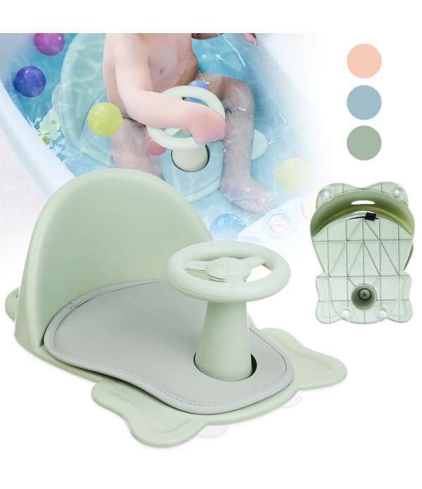 Comfortable Baby Bath Tub Ring Seat Infant Toddler Kids Anti-Slip Safety - Blue