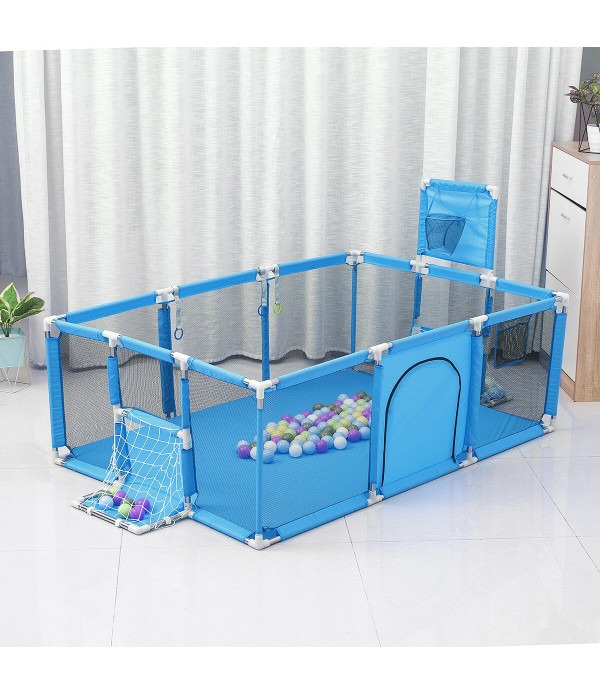 3 in 1 Baby Playpen Interactive Safety Indoor Gate Play Yards Tent Basketball Court Kids Furniture for Children Large Dry Pool P