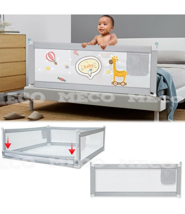 1.5M/1.8M/2M Child Bedguard Toddler Safety Bed Rai...