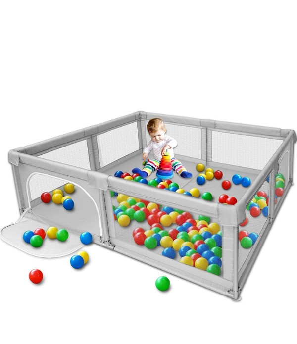 79'' Baby Playpen Infants Toddler Safety Kids Pack...