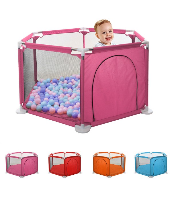 70x66CM 6 Sided Baby Playpen Interactive Safety Indoor Gate Play Yards Tent Court Kids Furniture for Children Large Dry Pool Pla