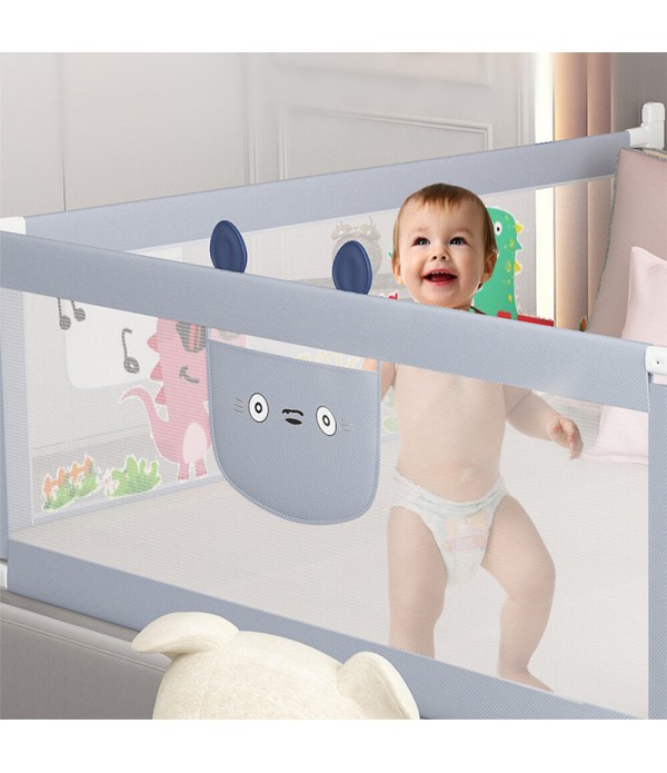 1.5m/1.8m/2.0m Adjustable Folding Kids Safety Bed Rail/BedRail Cot Guard Protecte Child Toddler - Grey 1.5m