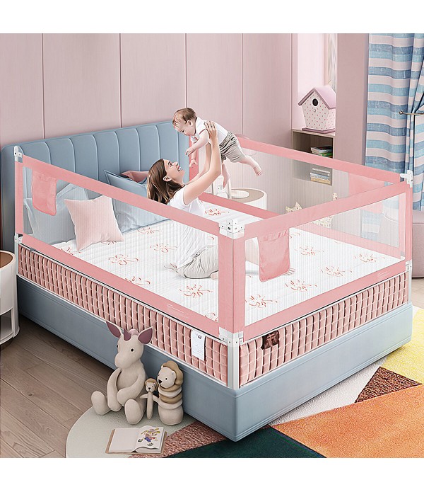 1.5/1.8/2m Bed Rail Baby Guard Toddler Safety Guardrail Kids Infant Bed - Gray 1.5m