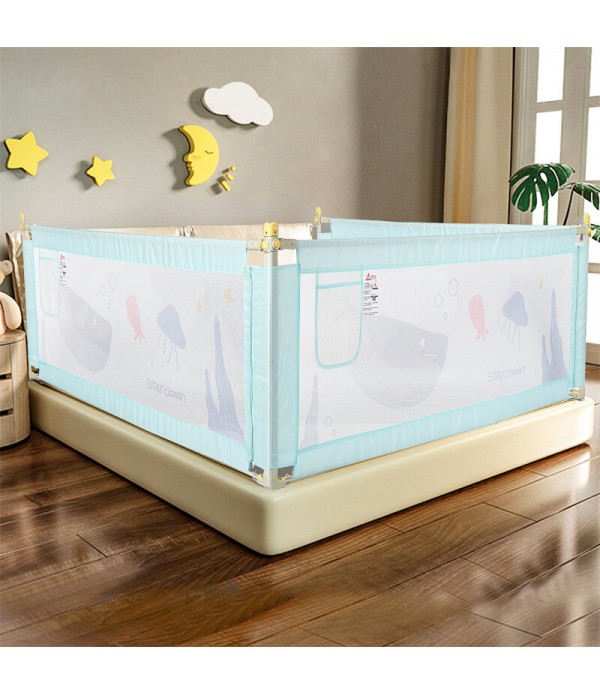 71-79" Baby Bed Rail Guard Kids Beds Fence Toddler Anti Falling Foldable Safet - Gray 1.8M