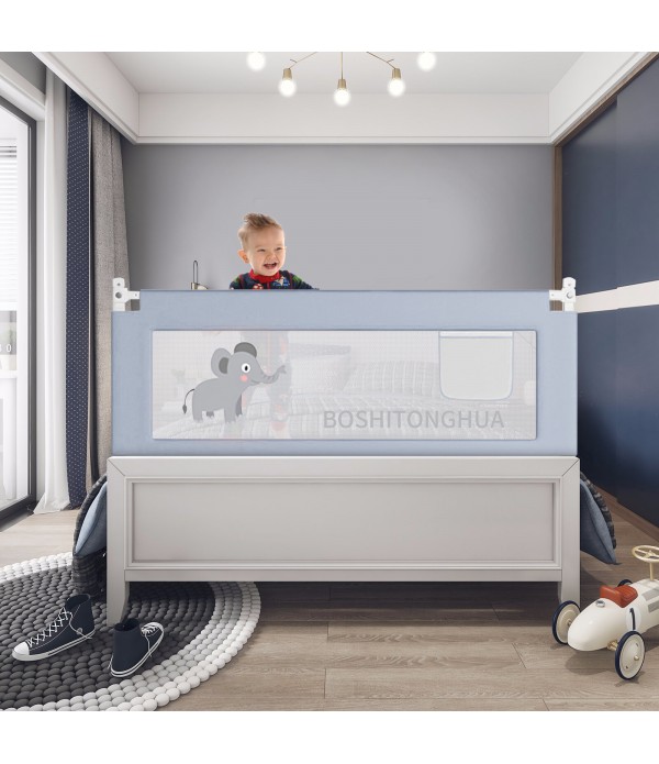 Bed Rails for Toddlers, New Upgraded Extra Long Bed Guardrail for Kids Great Fit for Twin, Double, Full-Size Queen &amp; King Ma