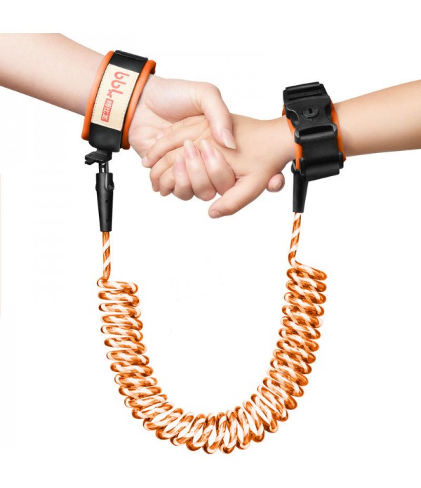 Child Anti Lost Device Kid Anti-lost Safety Leash Wrist Link Strap Rein Traction Rope 1.5/2/2.5m - 1.5m Orange