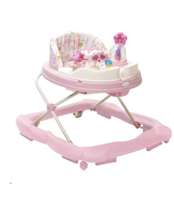 Fashion Portable Music and Lights Infant Baby Activity Walker -  Pink