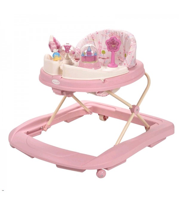 Fashion Portable Music and Lights Infant Baby Activity Walker -  Pink