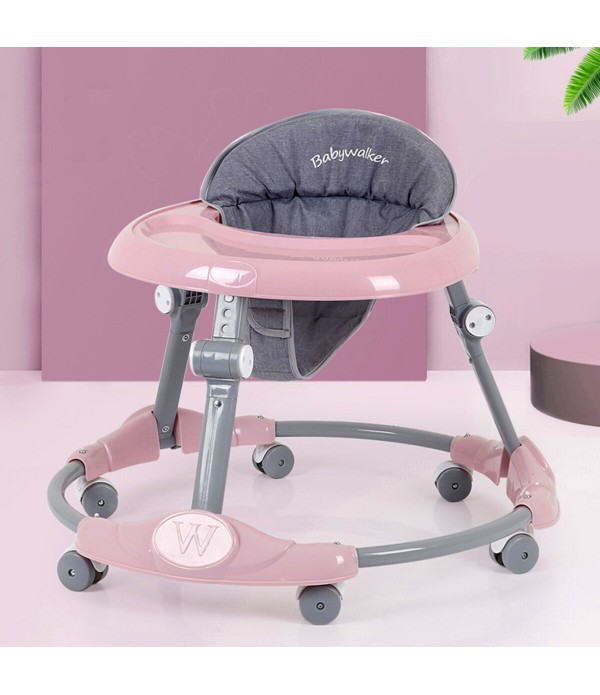 Fashion Portable Music and Lights Infant Baby Activity Walker -  Pink