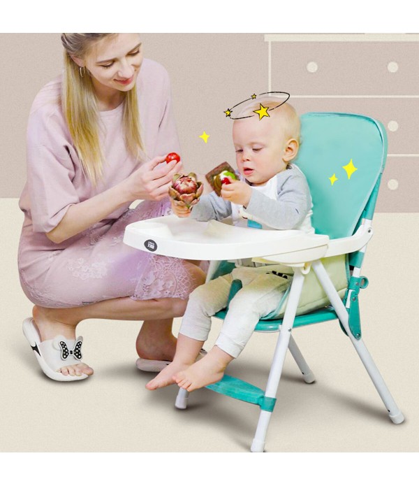 Multi-function New Style Portable Folding Baby Dining Chair Babies Toddler Booster Seat Kids Food Eating Chair - Green