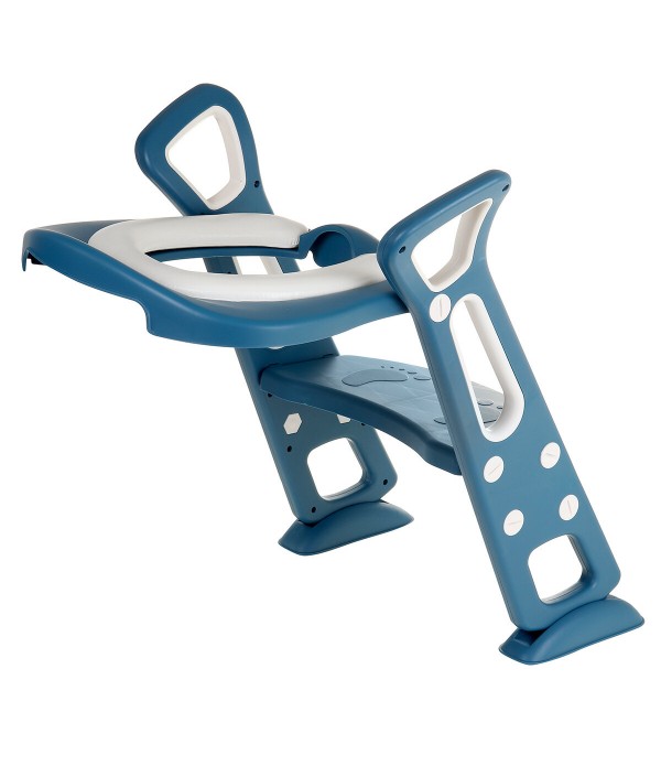 Kids Potty Training Seat with Step Stool Ladder For Infant Child Toddler Toilet Chair - blue