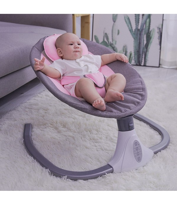 Smart Bluetooth Electric Baby Swings Remote Control Four-gear Adjustment Infant Comfort Crib Timing Breathable Baby Rocking Chai