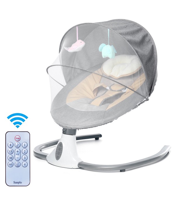 Smart Bluetooth Electric Baby Swings Remote Contro...