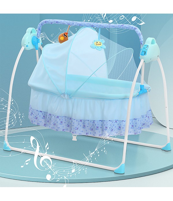 Electric Auto Swing Baby Bassinet Remote Control Bluetooth Music Crib Cradle Three-speed Adjustment Baby Swing For 0-3 Years Old