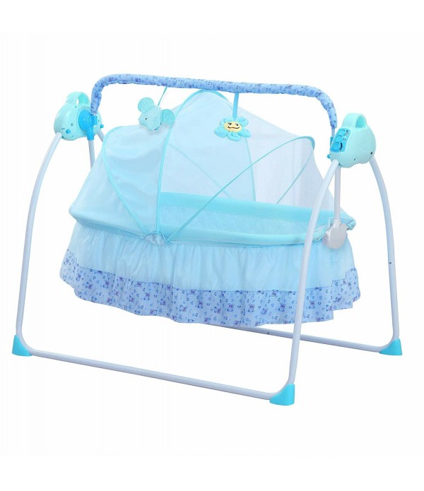 Electric Auto Swing Baby Bassinet Remote Control Bluetooth Music Crib Cradle Three-speed Adjustment Baby Swing For 0-3 Years Old