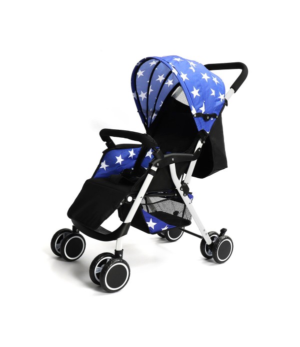 47*69*98cm Folding Baby Stroller Pram Lightweight Pushchair Mosquito Curtain - Blue