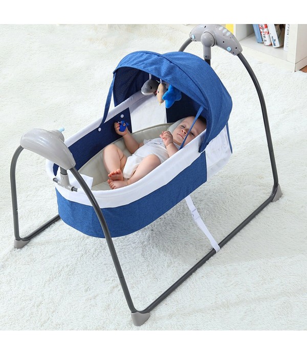 Multi-function Smart Electric Baby Cradle Bed Timing Adjustment New Baby Bassinet Bluetooth Music Multi-Range Adjustment Baby Cr