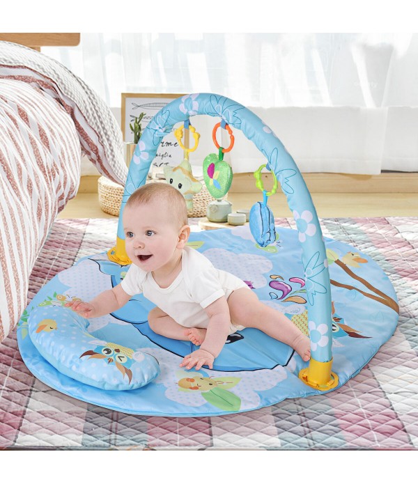 Baby Gym Play Mat Educational Rack Toys Baby Gym Mat With Music Lights Infant Fitness Carpet Gift for Kids - Pink