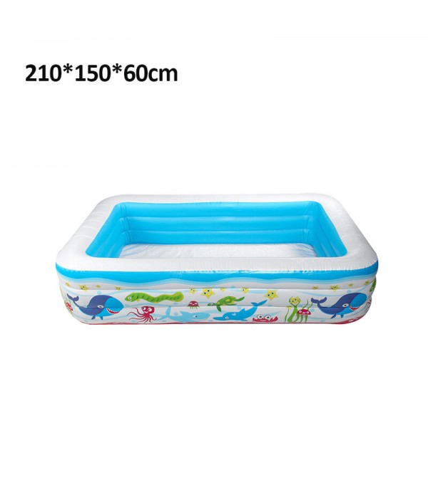 Inflatable Swimming Pool Family Childrens Kids Baby Large Water Rectangular - Type B