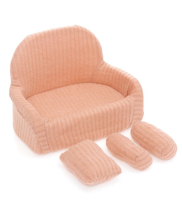 4 in1 Newborn Baby Boy Girl Photography Sofa Chair Soft Bolster Baby Seat Cushion - Beige