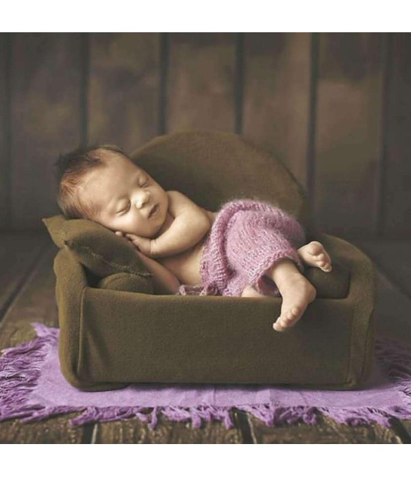 4 in1 Newborn Baby Boy Girl Photography Sofa Chair Soft Bolster Baby Seat Cushion - Beige