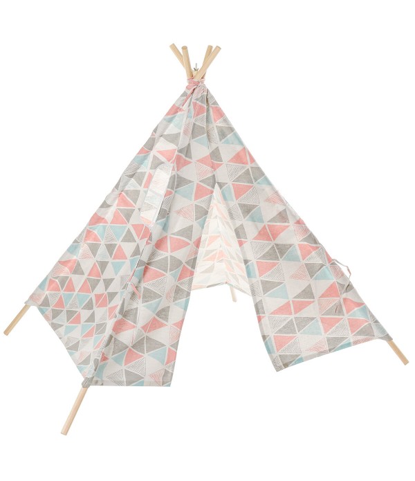 Large Teepee Tent Kids Cotton Canvas Play House Boy Girls Wigwam - Type B