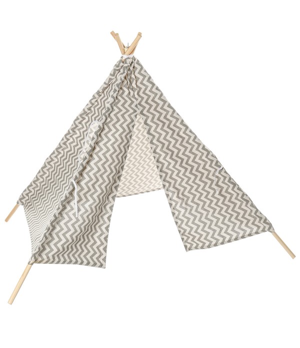 Large Teepee Tent Kids Cotton Canvas Play House Boy Girls Wigwam - Type B