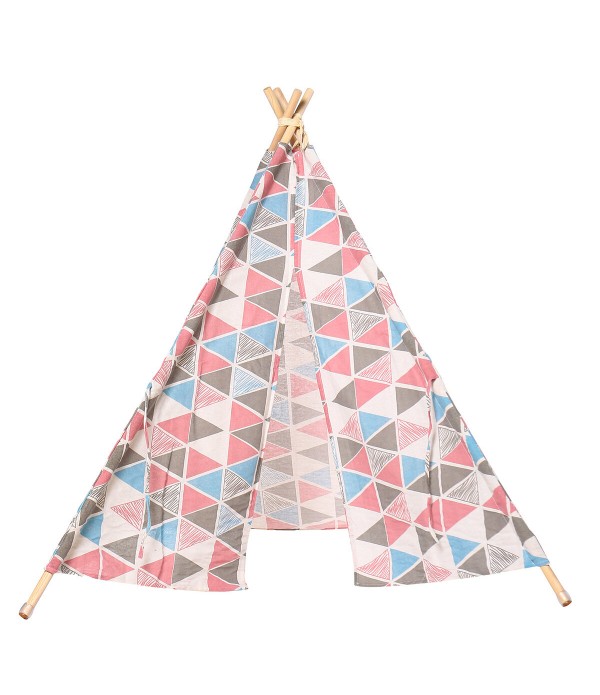 Large Cotton Linen Kids Play Tent Teepee Canvas Playhouse Indian Wigwam - Type A