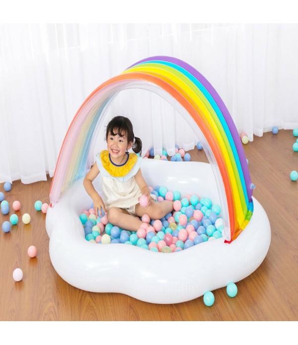 Rainbow Sunshade Summer Inflatable Swimming Pool Backyard Inflated Kids Bathtub for Swimming Supplies