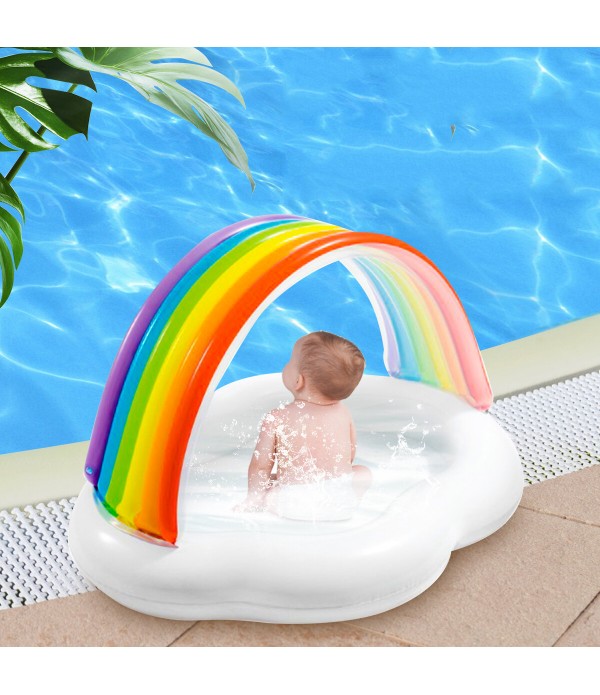 Rainbow Sunshade Summer Inflatable Swimming Pool Backyard Inflated Kids Bathtub for Swimming Supplies