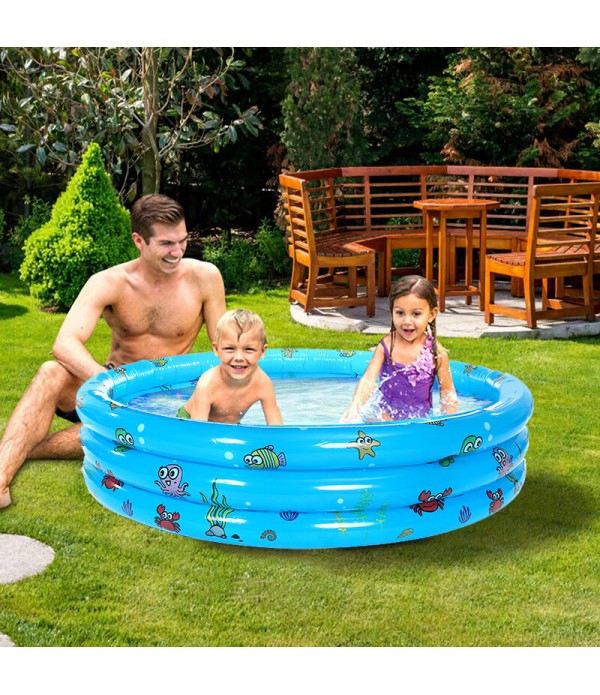 3Layer Summer Kids Swimming Pool Children Water Paddling Activity Inflatable Fun Playing Pool Children's Folding Tub Basin Baby 