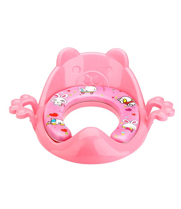 Baby Toilet Trainer Cute Cartoons Safe Handles Kids Toddler Potty Chair Seat Baby Potties Seat - Green