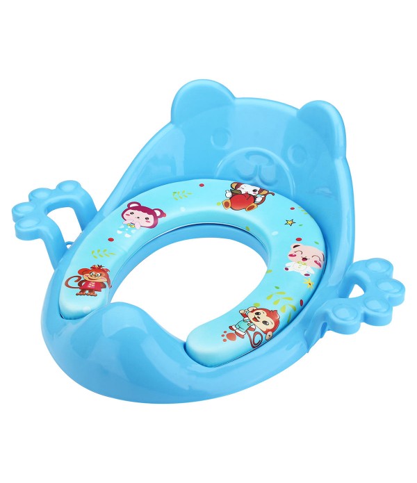 Baby Toilet Trainer Cute Cartoons Safe Handles Kids Toddler Potty Chair Seat Baby Potties Seat - Green