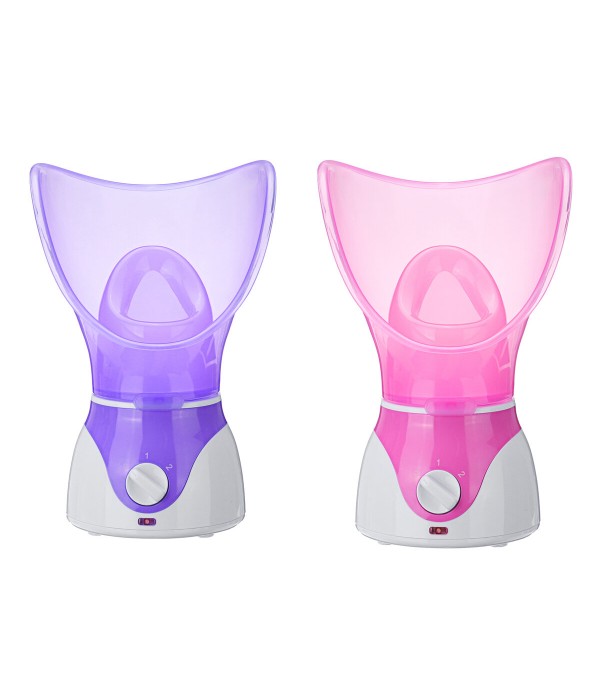 Facial Face Steamer Deep Cleanser Mist Steam Sprayer Spa Skin Vaporizer Promote Blood Circulation - Pink EU Plug