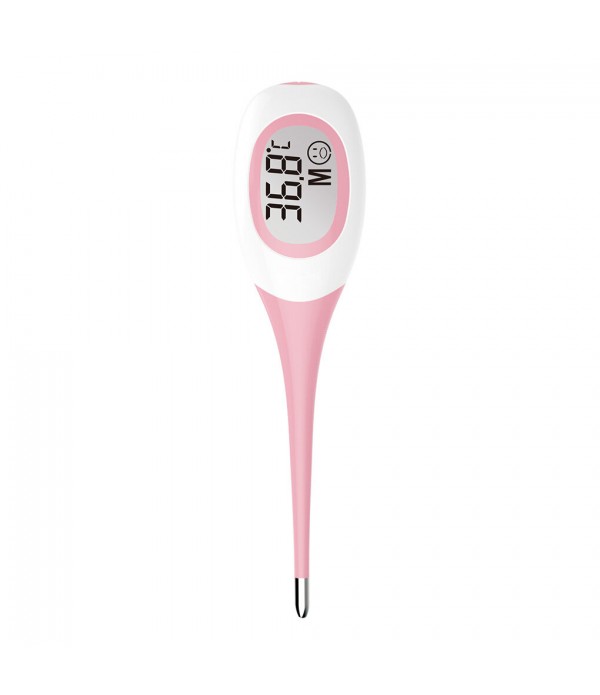 8 Seconds Fast Oral LCD Thermometer Armpit Underarm Body Temperature Measuring Device Digital Thermometer for Baby Adults - Pink