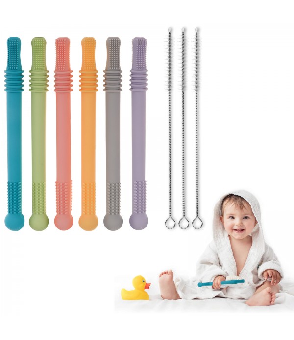 Baby Teething Bars Flexible Easy to Hold Silicone ...