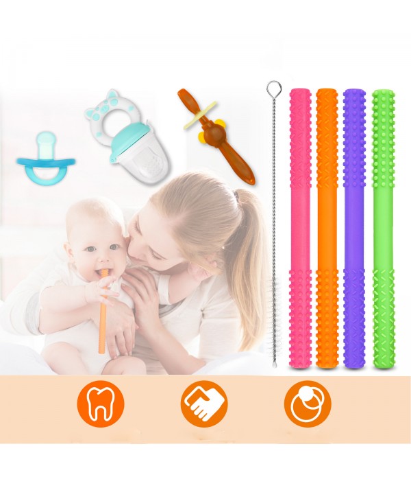 Baby Teething Bars Flexible Easy to Hold Silicone ...