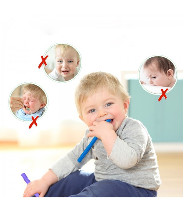 Baby Teething Bars Flexible Easy to Hold Silicone ...