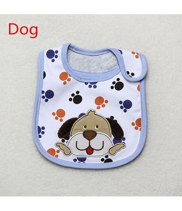 Baby 3 Layer Cotton Napkin Saliva Towel Lunch Bibs Waterproof - Dog