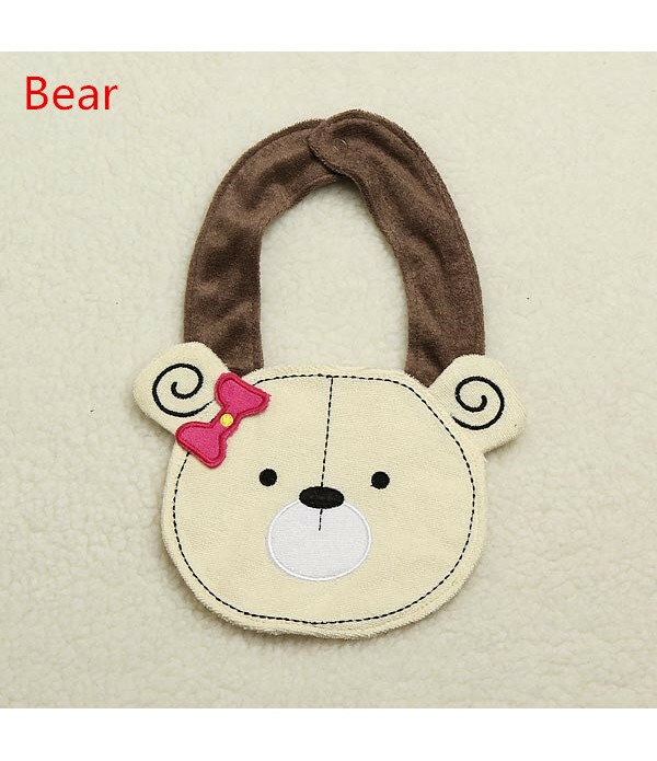 Baby Infant Cartoon Bib Waterproof Girl Boy Cotton Bibs Animals Soft Saliva Towels - Cow