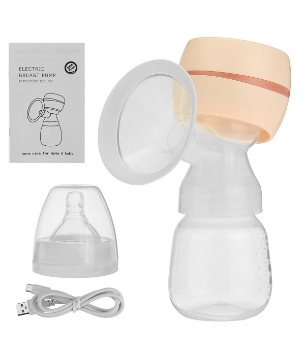 Electric Breast Pump Breast Massager Mute Milk Feeding Collector Portable Baby Breastfeeding Bottle Lactation Soft Painless - Pi