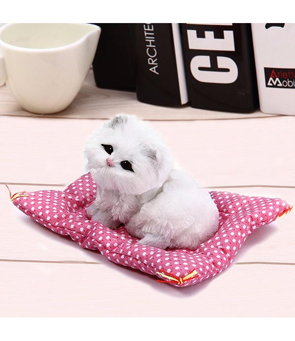 Children Simulation Animal Doll Plush Sleeping Cats Toy Sound Kids Toy Stuffed Toys - 2