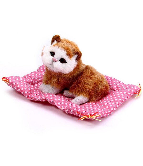 Children Simulation Animal Doll Plush Sleeping Cats Toy Sound Kids Toy Stuffed Toys - 2