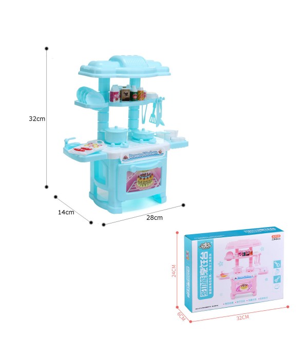 Kids Playing Kitchen Pretend Custom Stove Cabinet Plastic Cooking Role Play Set Toys