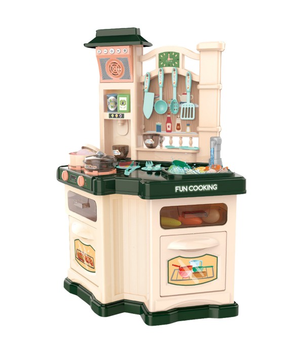 Kitchen Plastic Toys Kitchen Big Kitchen Cooking Simulation Play Educational Toy for Baby Girl Toy Gift - Green