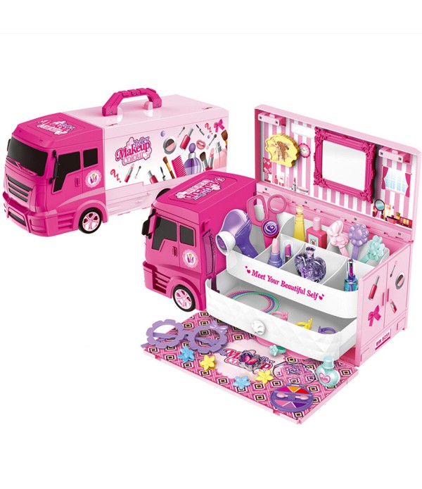 2 In 1 Kitchen Ice Cream Car Tool Set Car  Kitchen Cooking Car Toys Play Set Detachable House Toy for Kid Playset - 1