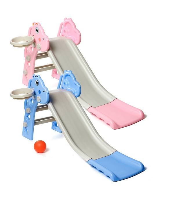 Baby Children Kid Long Slide Play Climber Household Indoor/Outdoor Playground Kids Toys - Blue