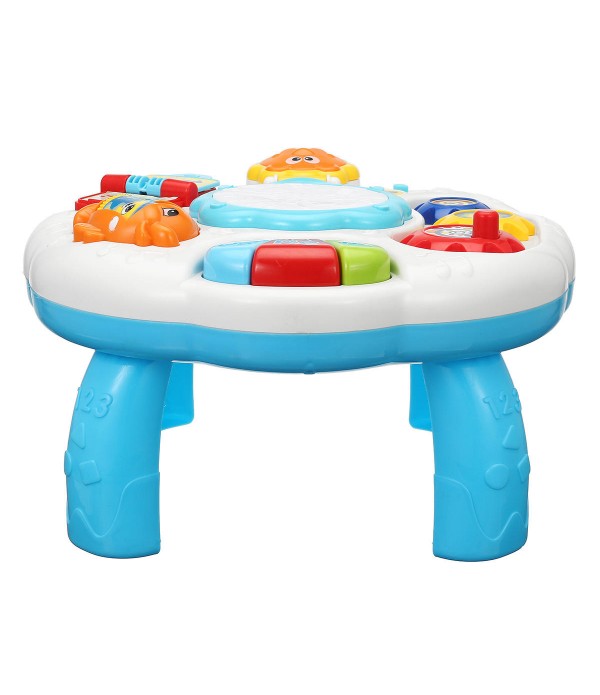 Educational Piano Pat Drum Musical Baby Activity Learning Table Game Playing Toys - Green