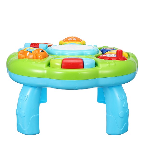 Educational Piano Pat Drum Musical Baby Activity Learning Table Game Playing Toys - Green