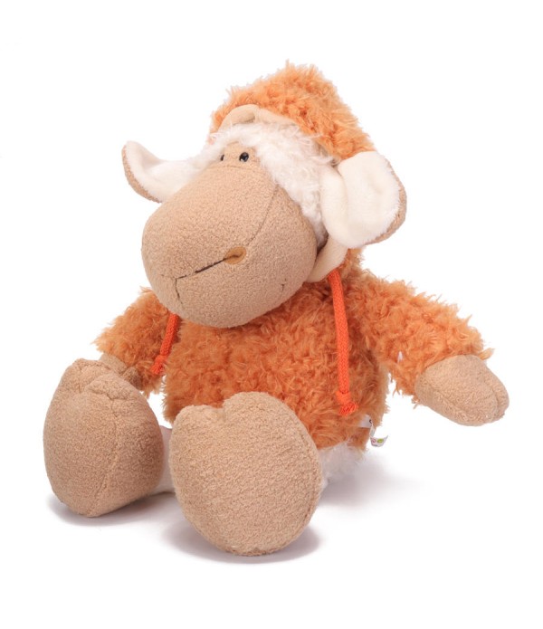 14 Inch Dolly Sheep Stuffed Animal Plush Toys Doll for Kids Baby Christmas Birthday Gifts - Orange